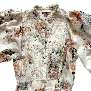 By Timo Elegant Floral Long Sleeve Dress